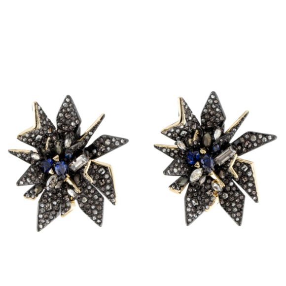 Alexis Bittar | Crystal Perennial Punk Clip-On Earrings - Picture 1 of 11